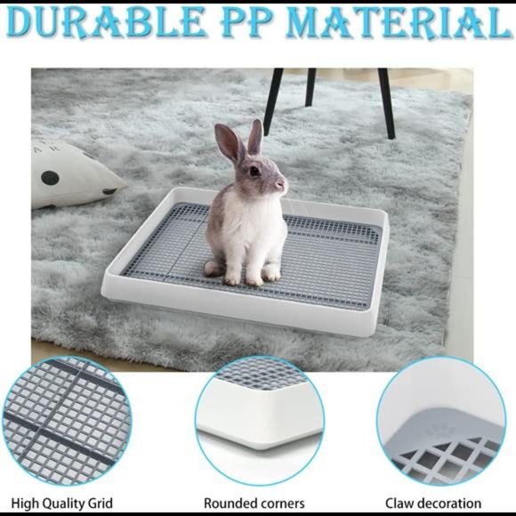 Guinea Pig Litter Pan Bed Cage Guinea Pig Toilet Small Animal Bed Cage New - Picture 3 of 8